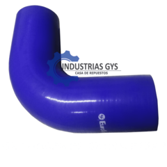 MANGUERA DE SILICONA CODO DE 2 1/4 X 12 MANGUERA DE SILICONA AZUL